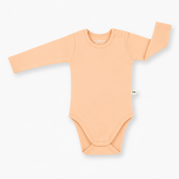 Light Papaya body din bambus cu mânecă lungă